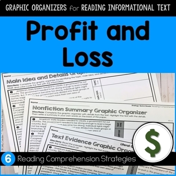 Preview of Profit and Loss | Graphic Organizers for Reading Informational Text