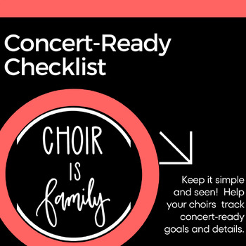 Preview of Concert Checklist