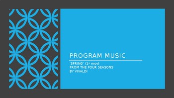 Preview of Program Music - 'Spring, 1st Mov' from The Four Seasons by Vivaldi PPTX lesson