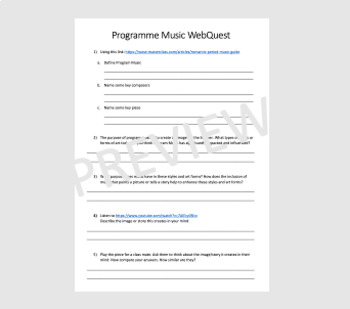 Preview of Programme Music WedQuest