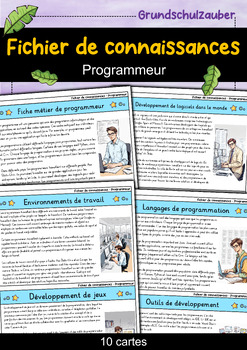 Preview of Programmeur - Fiches de connaissances - Métiers (français)