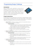 Programming Design Challenge w/ Arduino (Computer Science/Engineering)