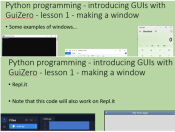 Preview of Programming GUIs using Python and GuiZero