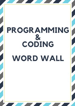 Preview of Programming and Coding Word Wall