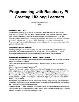Preview of Distance Learning: Programming with Raspberry Pi: Creating Lifelong Learners
