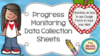 Preview of Progress Monitoring Data Collection Sheets- PDF and EDITABLE versions