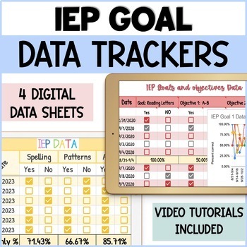 Preview of Bundle Progress Monitoring Trackers - IEP Data Collection Sheets for Special Ed