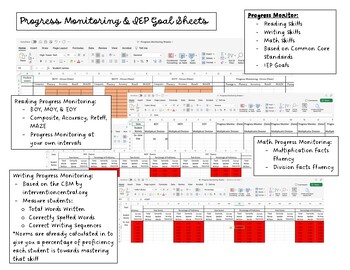 Preview of Progress Monitoring & IEP Goal Tracking Sheet