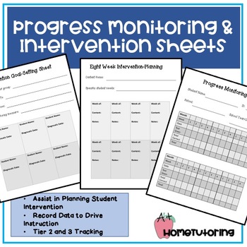 Preview of Progress Monitoring & Intervention Sheets