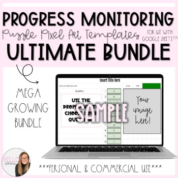 Preview of Progress Monitoring Puzzle Pixel Template ULTIMATE Bundle