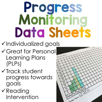 Preview of Progress Monitoring Student Tracking Sheets