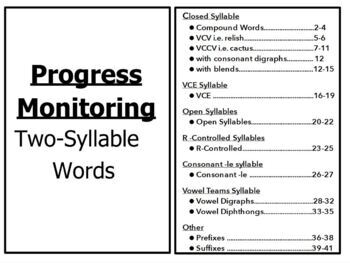 Preview of Progress Monitoring Decoding of Two-Syllable Words