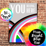 Progress Pride Design | You Belong Here | Poster - Bilingual