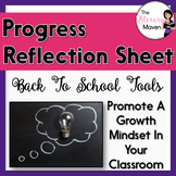 Progress Reflection Sheet for Student Grades, Growth Mindset