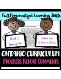 Progress Report Comments (Ontario In Person and Virtual)