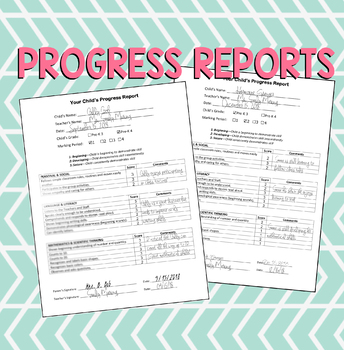 Preview of Progress Report - Great for PARENT CONFERENCES (EDITABLE)