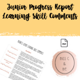 Progress Report Learning Skill Comments Junior 4/5/6 ONTAR
