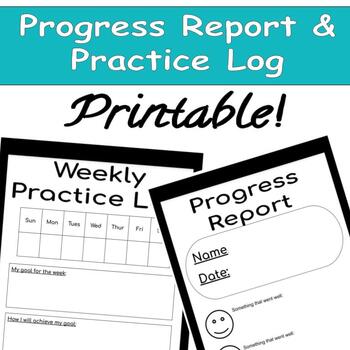 Preview of Progress Report & Practice Log | Music