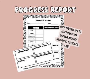 Preview of Progress Report Template