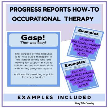 Preview of Progress Report Template Guide for Occupational Therapy