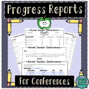 Preview of Progress Report Templates for PT Conferences- Editable!