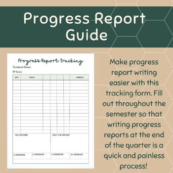 Preview of Progress Report Tracking Guide