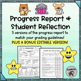 Editable Progress Report Template and Student Reflection f