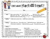 Progress Report for First Grade