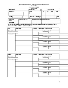 Preview of Progress Report for IEPs/Benchmarks