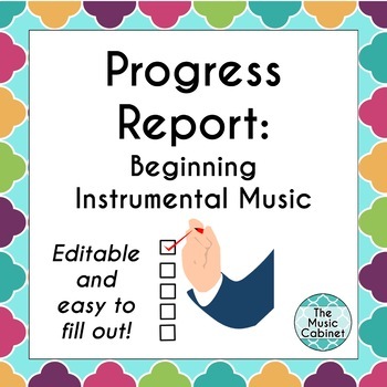 Preview of Progress Report for beginning instrumental music