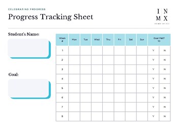 Preview of Progress Tracking Sheet