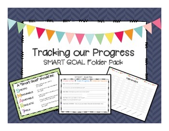 Preview of Tracking our Progress- Smart Goal Folder Pack