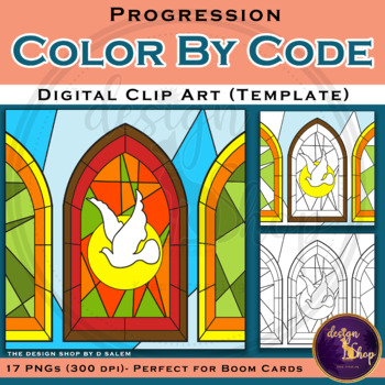 Preview of Progression Overlay Templates For Picture Mystery Stained Glass Window