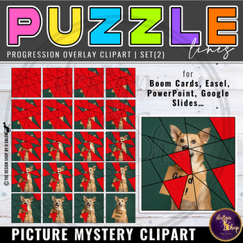 Preview of Picture Mystery Templates Puzzle Progression Overlay Lines Theme Set 2