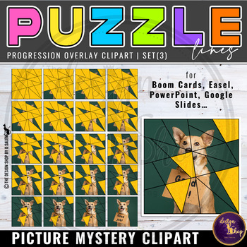 Preview of Picture Mystery Templates Puzzle Progression Overlay Lines Theme Set 3
