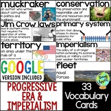 Progressive Era American Imperialism Vocabulary Word Wall 