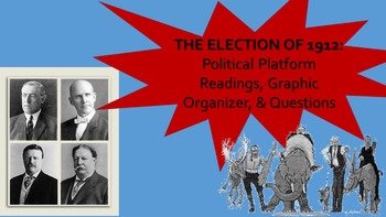 Preview of Progressive Era Election of 1912 w/ Graphic Org and Questions Distance Learning