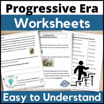 Preview of Progressive Era Activity Social Studies Worksheet for ELLs and Special Education