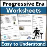 Progressive Era Activity Social Studies Worksheet for ELLs