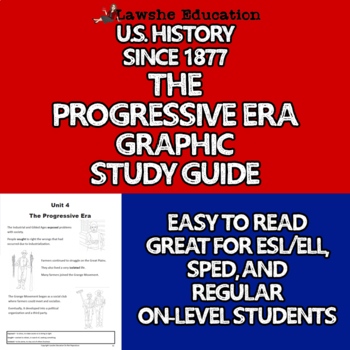 Preview of Progressive Era Movement U.S. History Graphic Study Guide ESL, SPED , On-Level