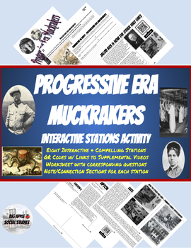 Preview of Progressive Era Muckrakers Stations Activity