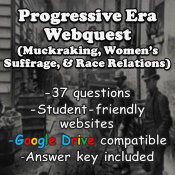 Preview of Progressive Era Webquest