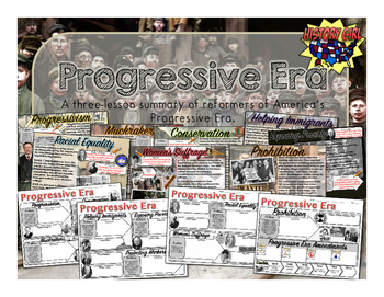 Preview of Progressive Era PowerPoint and Student Infographic Notes