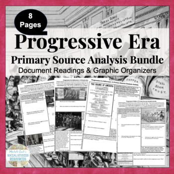 Preview of Progressive Era Primary Source Analysis Activity Bundle