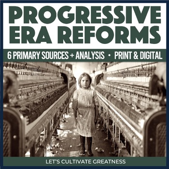 Preview of Progressive Era Primary Sources Activity Analysis Worksheets 6-Pack