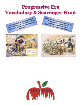 Preview of Progressive Era Reforms Vocabulary & Scavenger Hunt