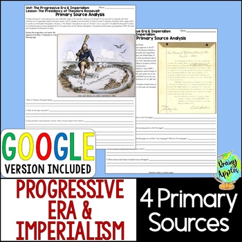 Preview of Progressive Era & US Imperialism Primary Documents - Primary Sources Activity