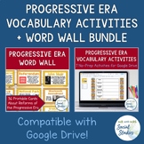 Progressive Era Vocabulary Activity Set and Word Wall Bundle