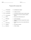 Progressive Era-Vocabulary Quiz