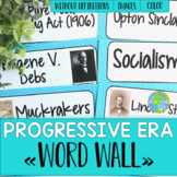 Progressive Era Word Wall without definitions